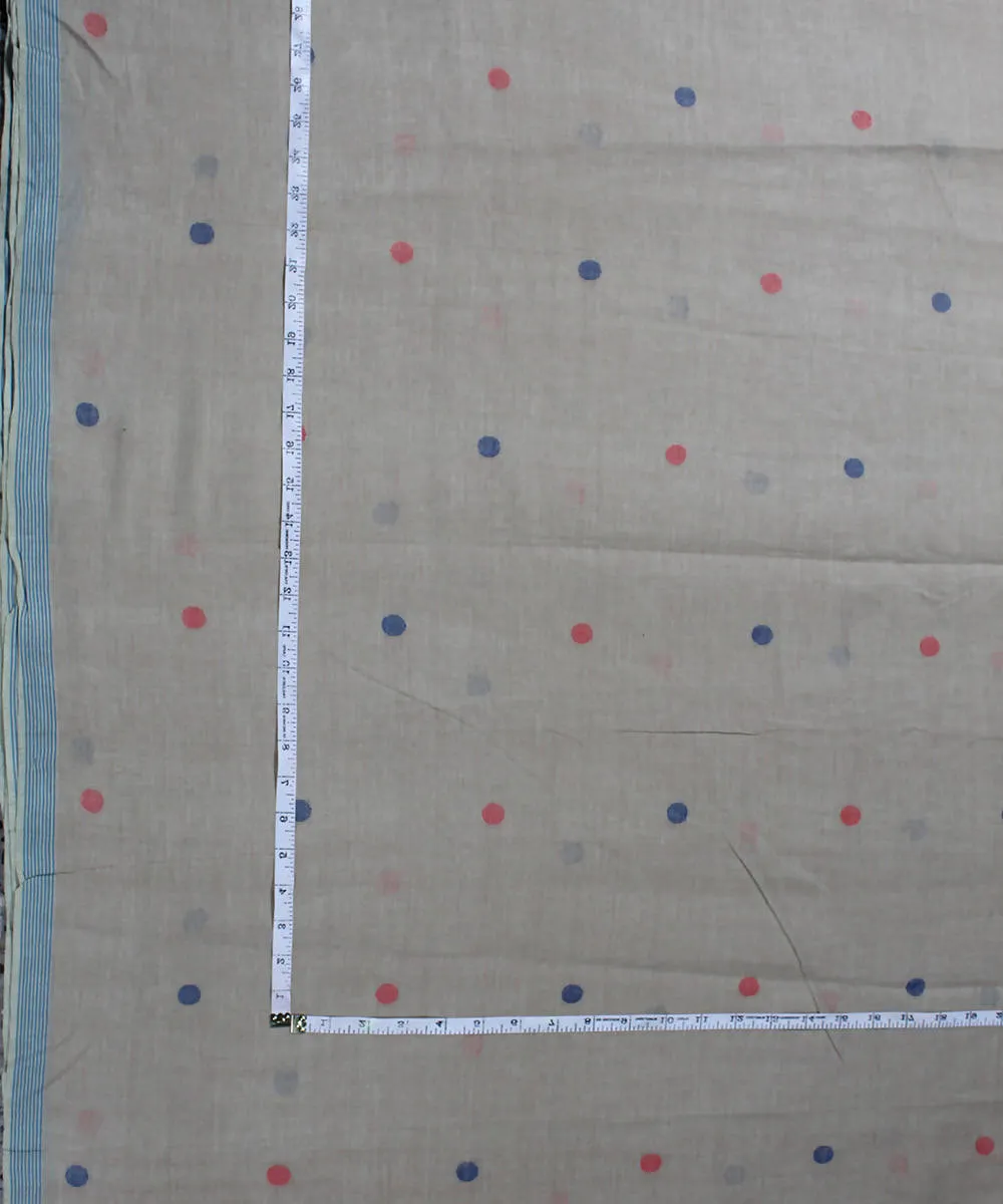 0.4m Beige muslin jamdani handloom fabric