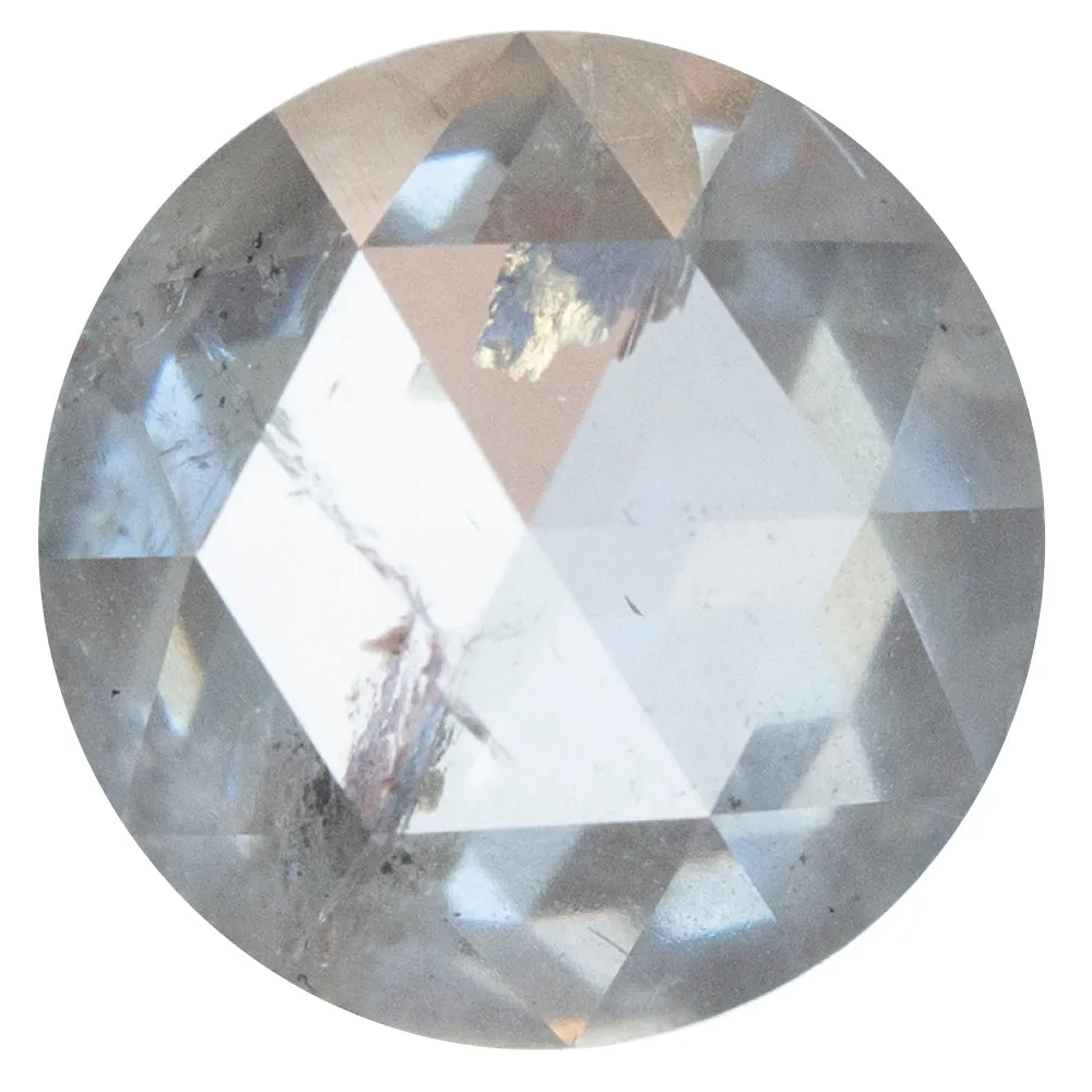 1.75CT ROUND ROSECUT DIAMOND, CLEAR ICY WHITE GREY, 7.61X3.51MM