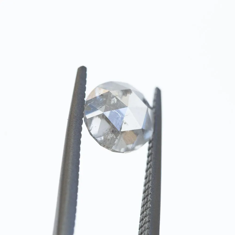 1.75CT ROUND ROSECUT DIAMOND, CLEAR ICY WHITE GREY, 7.61X3.51MM