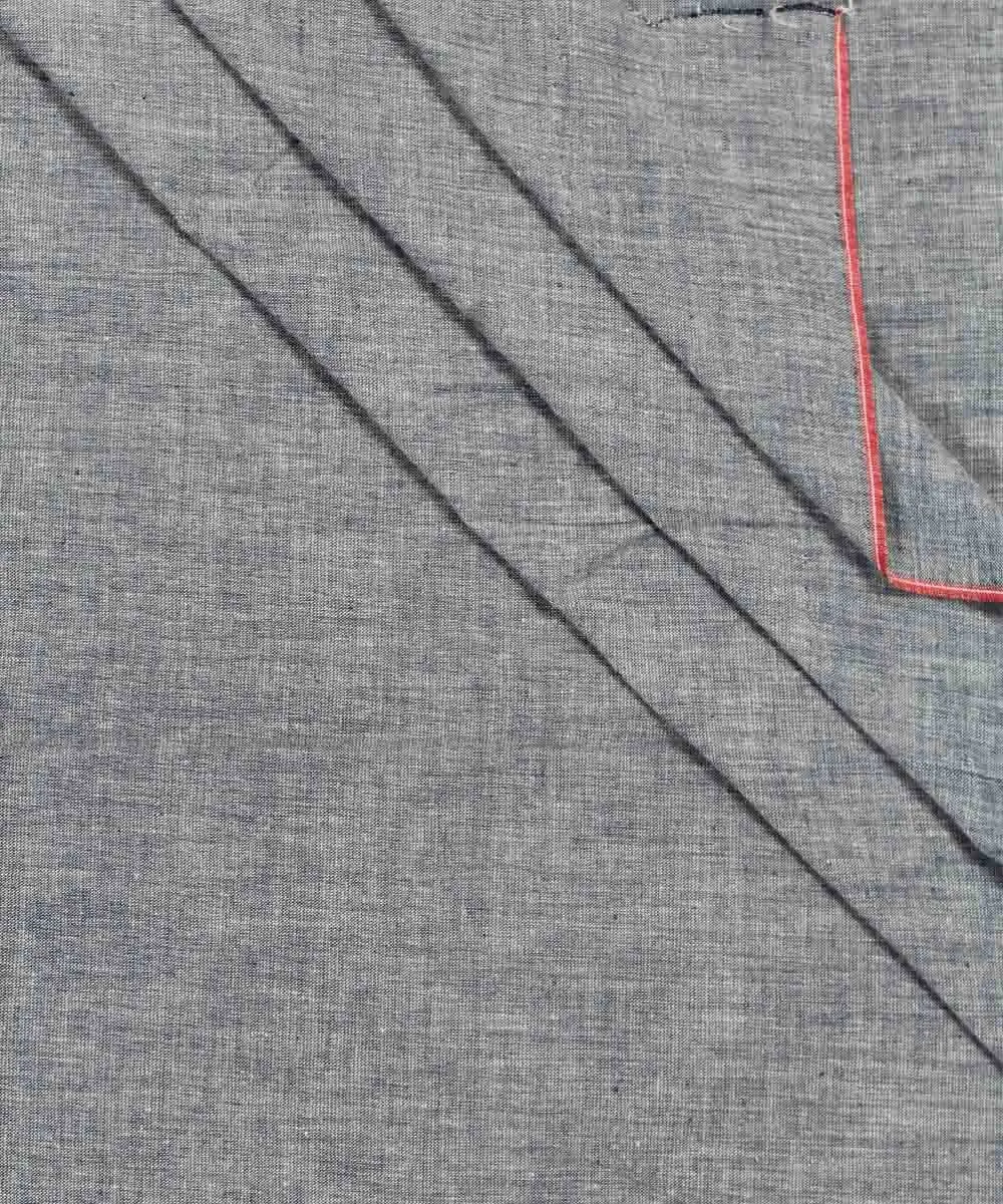 1.7m Grey handwoven handspun cotton fabric