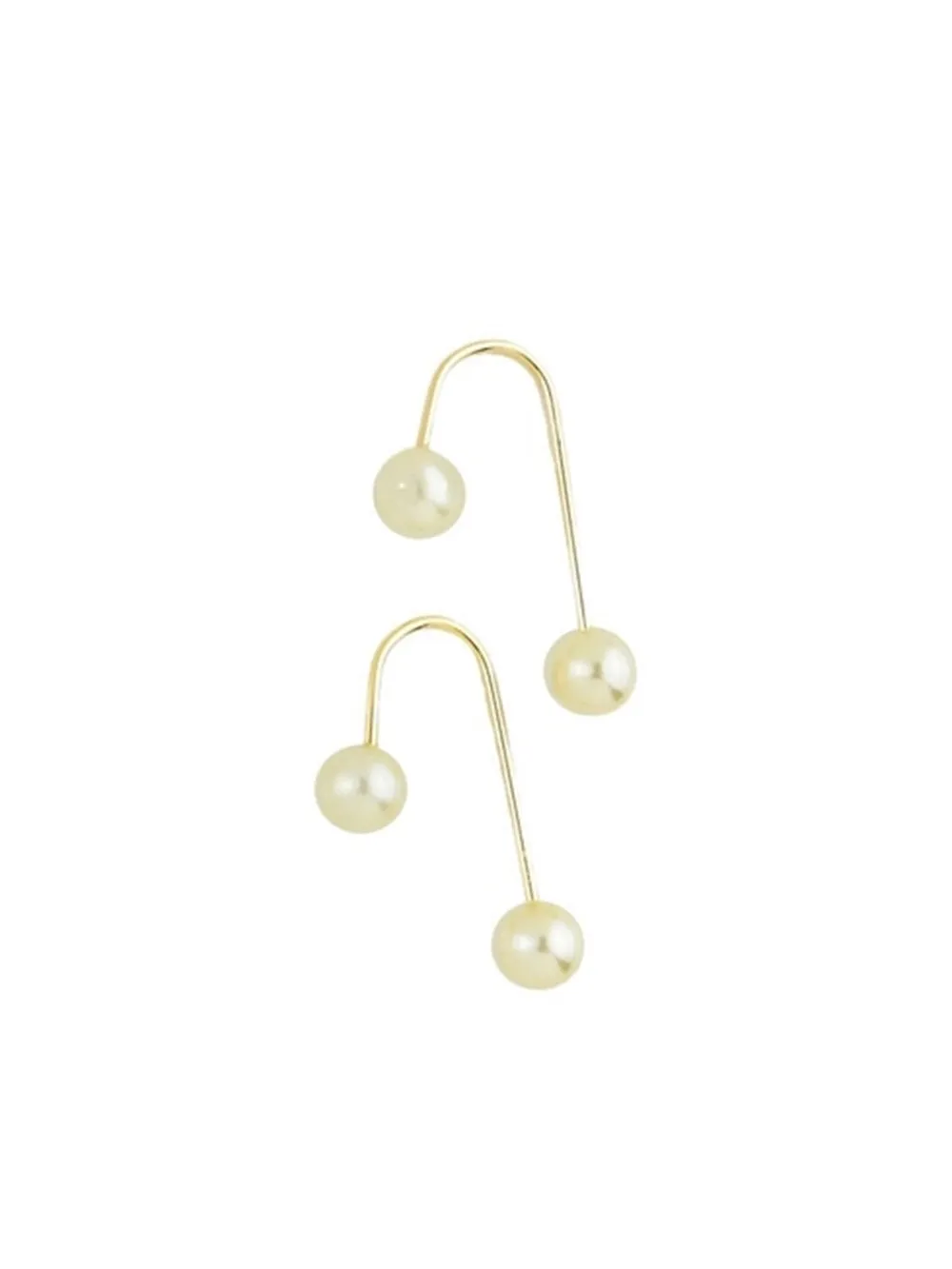 18k Gold Filled Screw Back Pearl Earrings