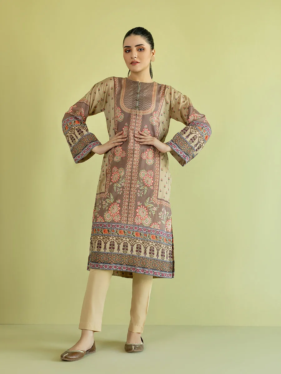 1pc - Stitched Basic Printed Lawn Shirt