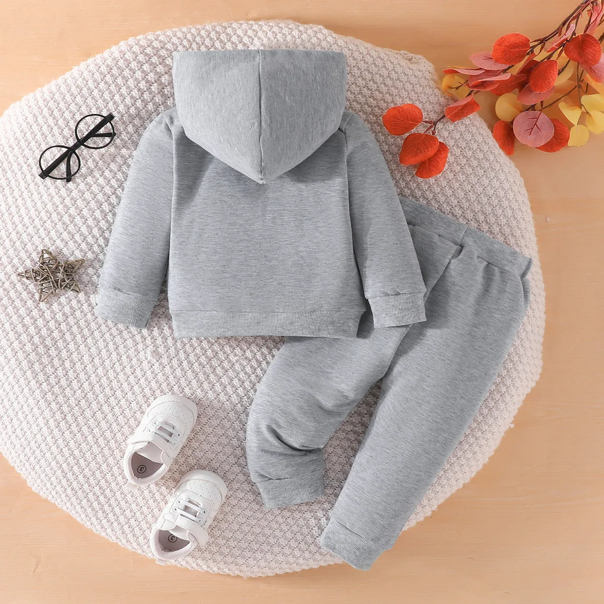 2 Pieces Set Baby Girls Boys Letters Hoodies Sweatshirts And Pants Wholesale 240111108