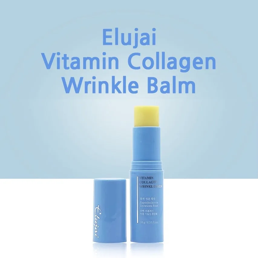 4 SETs ELUJAI Collagen Vitamin Wrinkles Balms 10g 10g Dry Skincare Moisture Anti Ageing Finelines Hyaluronic Acid Elasticity Whitening Soothing Ice Cooling Effects