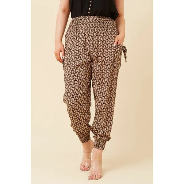 ABSTRACT PRINT HAREM PANTS