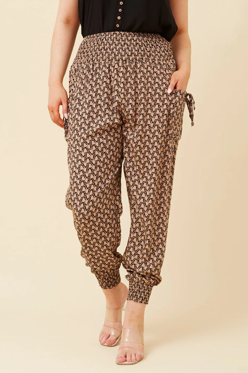 ABSTRACT PRINT HAREM PANTS