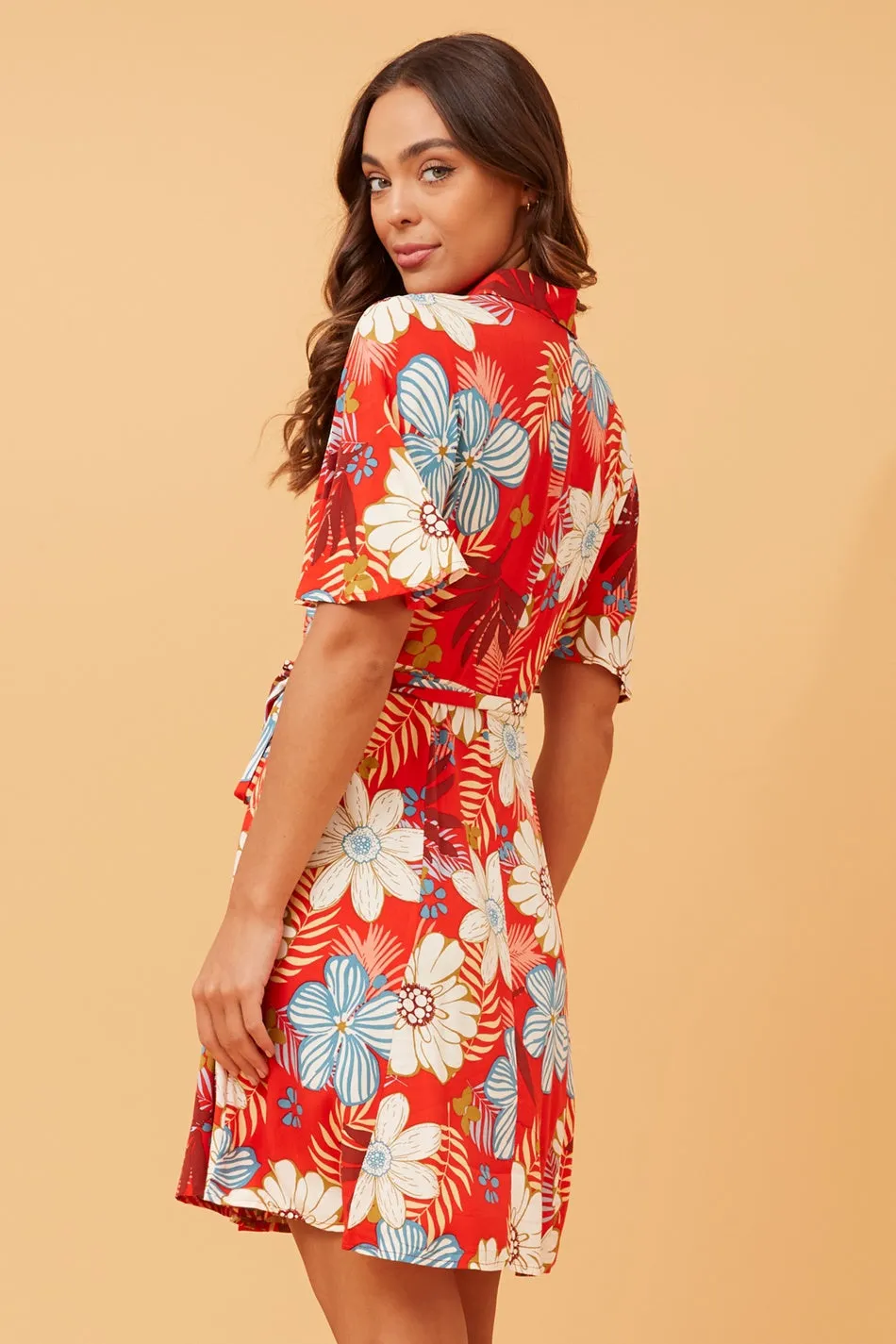 ADELAIDE TROPICAL SHIRT DRESS