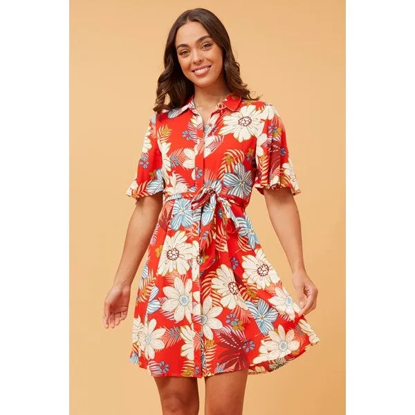 ADELAIDE TROPICAL SHIRT DRESS