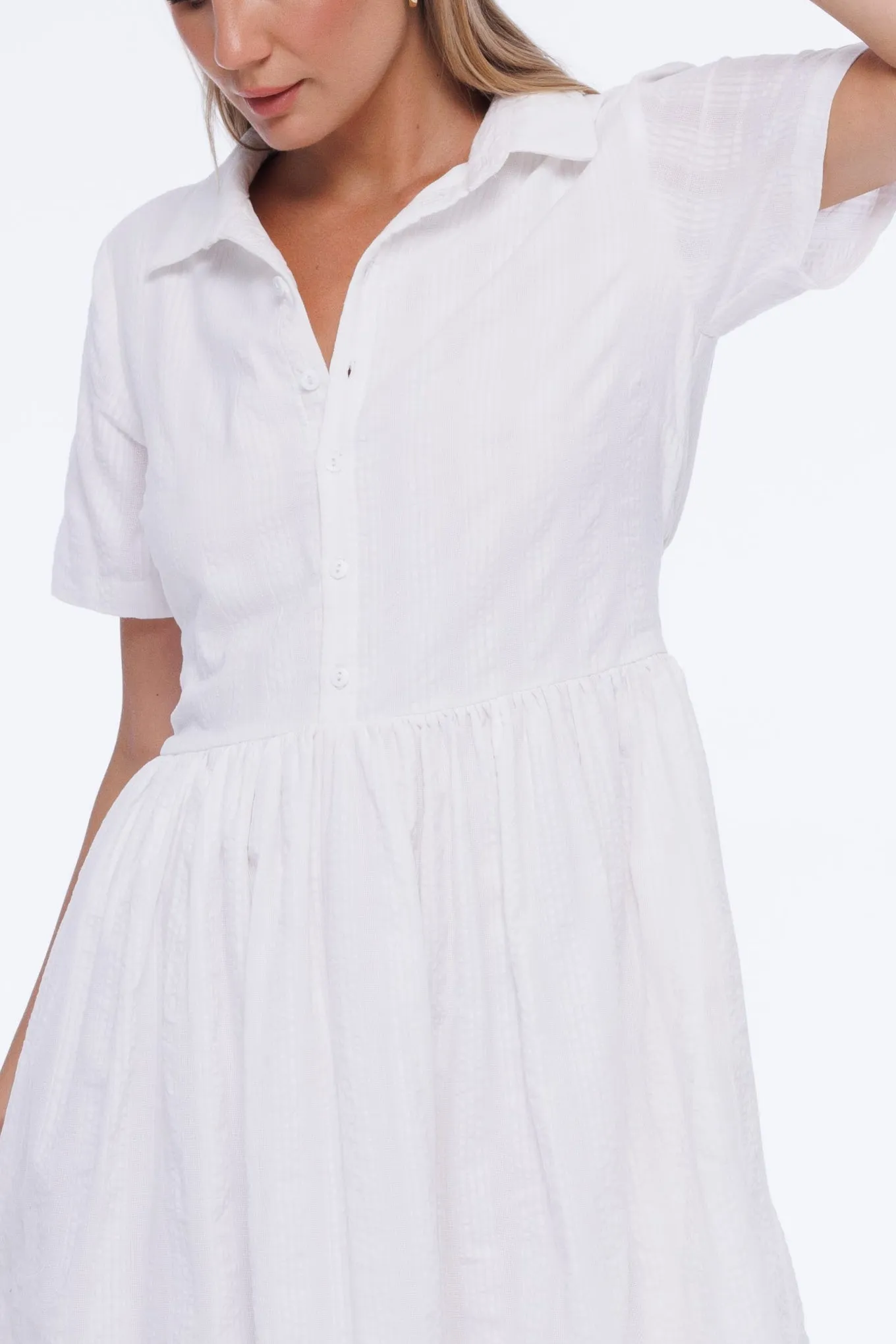 Adrienne Shirt Dress - White