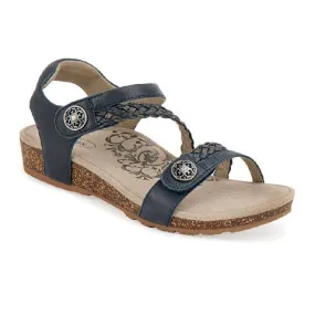 Aetrex Jillian Braided Backstrap Sandal (Women) - Navy