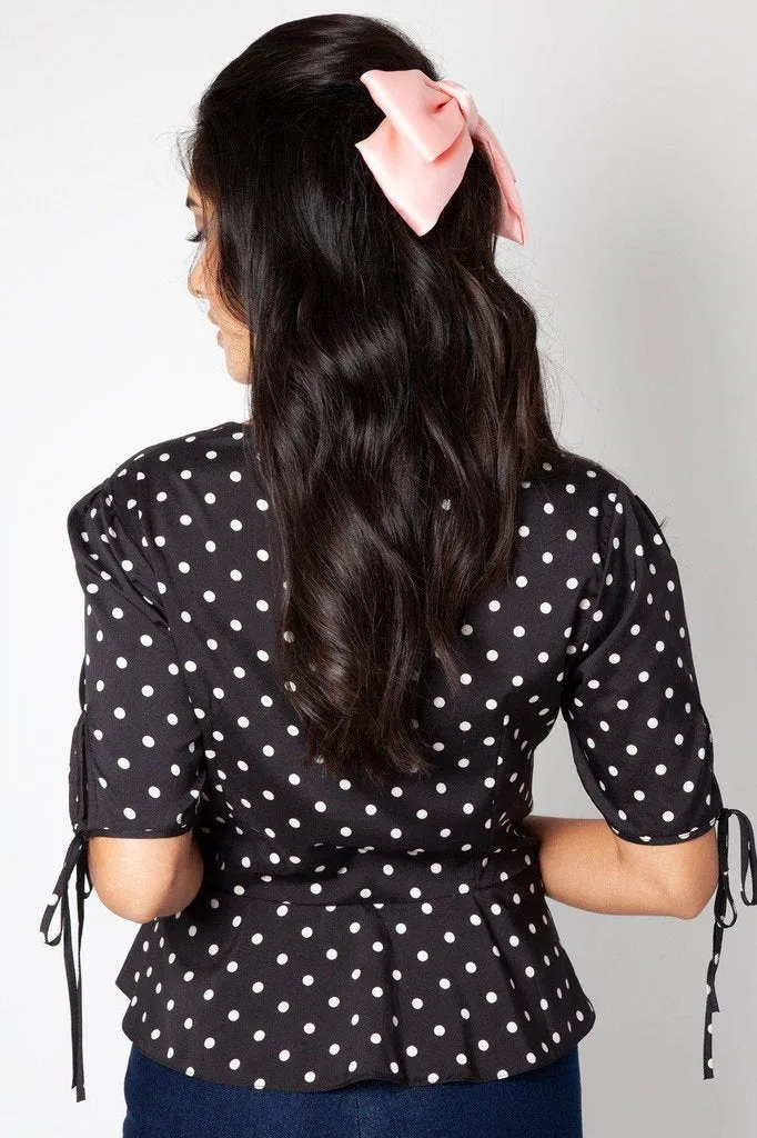 Alice Polka Dot Peplum Blouse