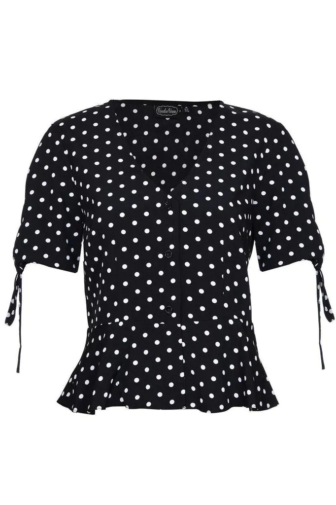 Alice Polka Dot Peplum Blouse