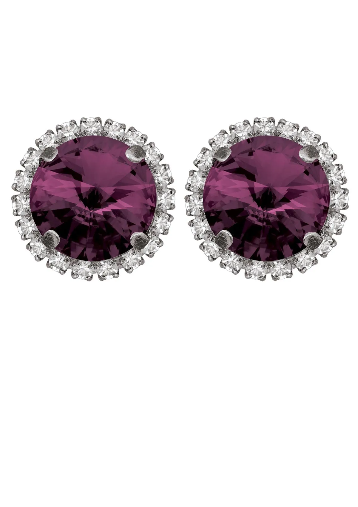 Amethyst Rivoli Studs with Strass