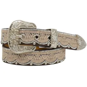 Angel Ranch Girls' Lace Overlay Belt