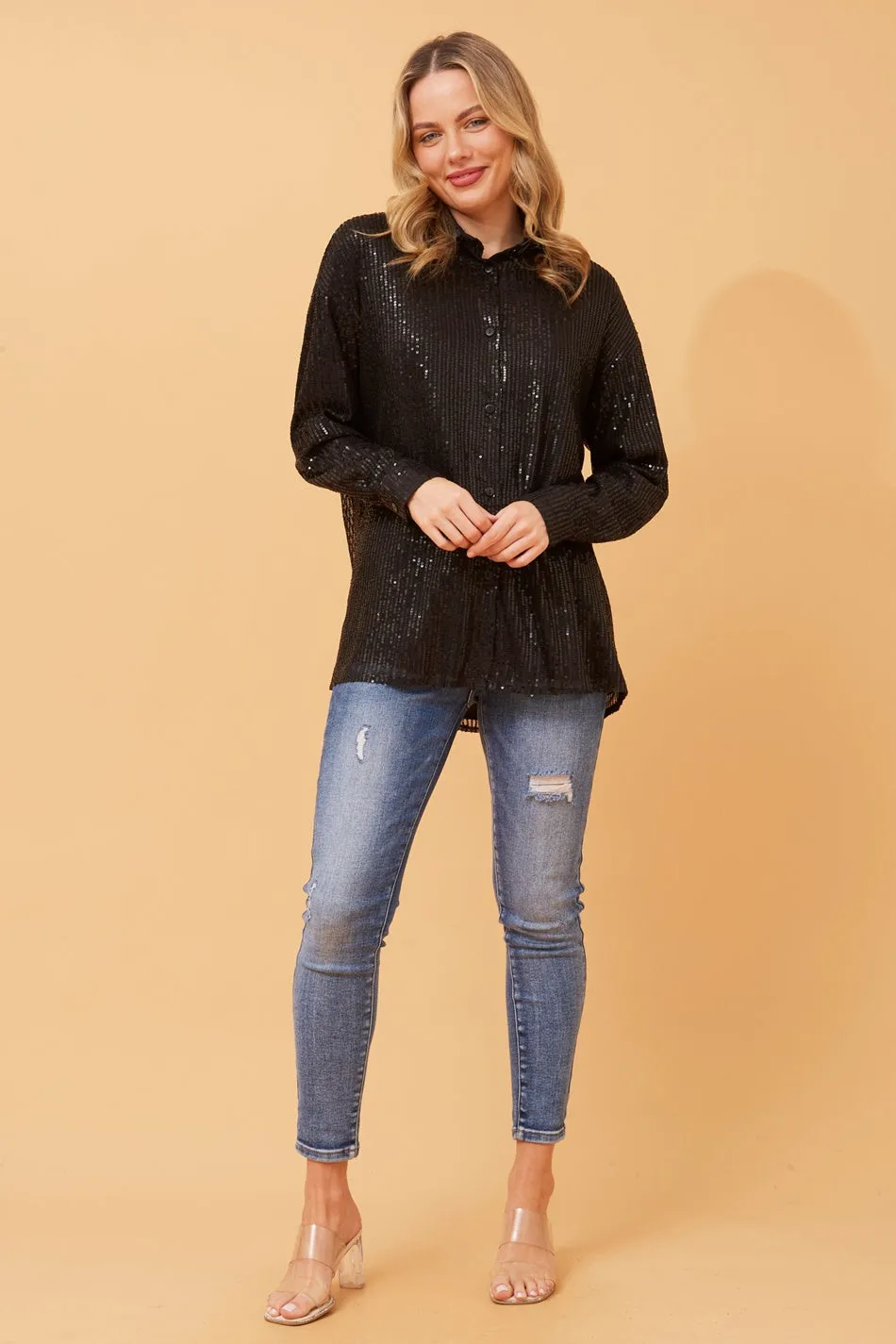 ANYA SEQUIN SHIRT