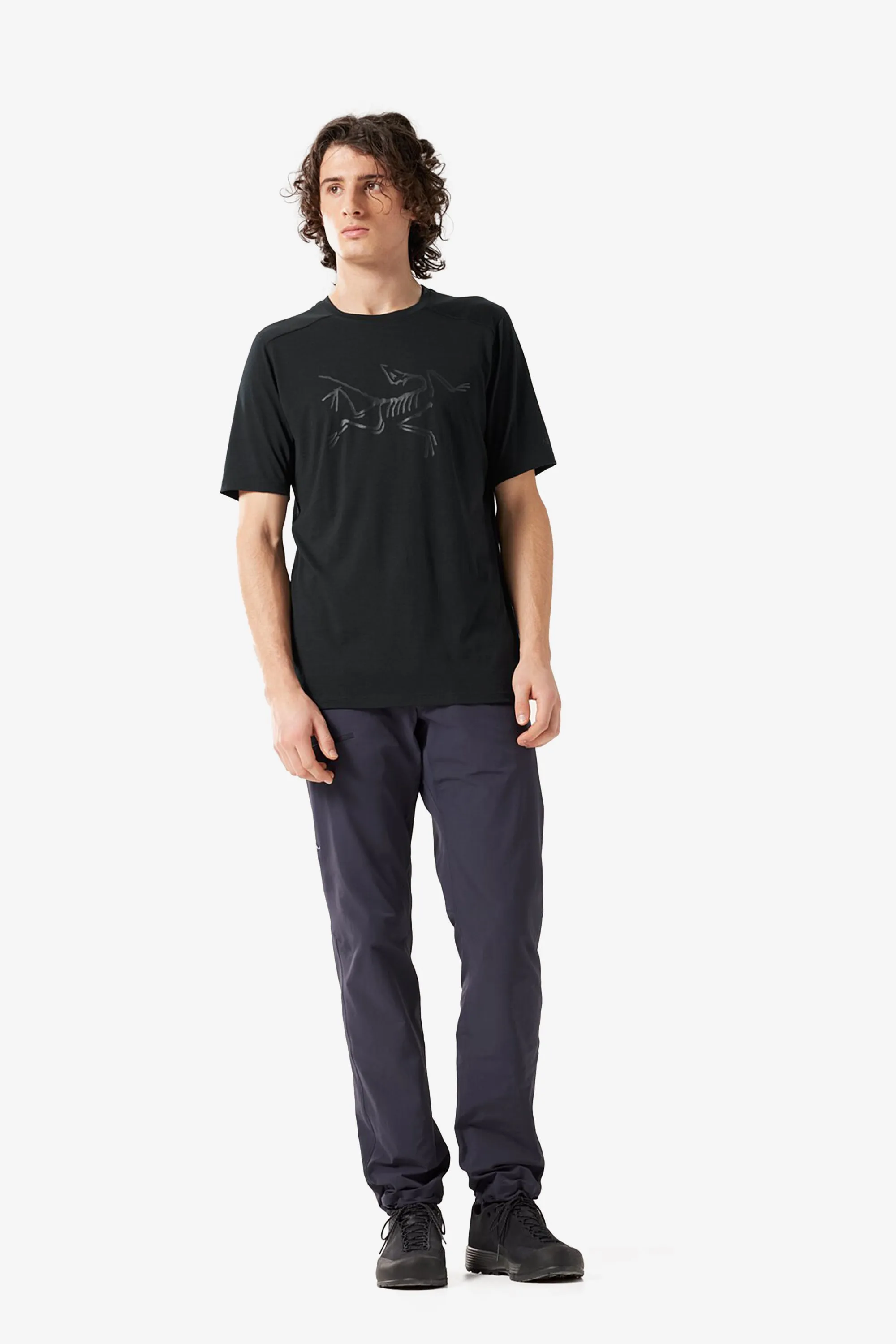 Arc'teryx Men's Ionia Merino Wool Logo SS T-Shirt in Black