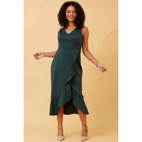 ARIELLE SCUBA MIDI DRESS