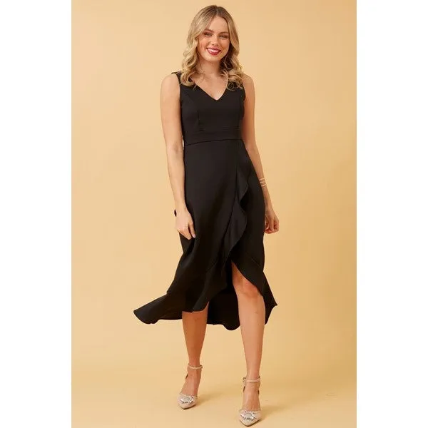 ARIELLE SCUBA MIDI DRESS