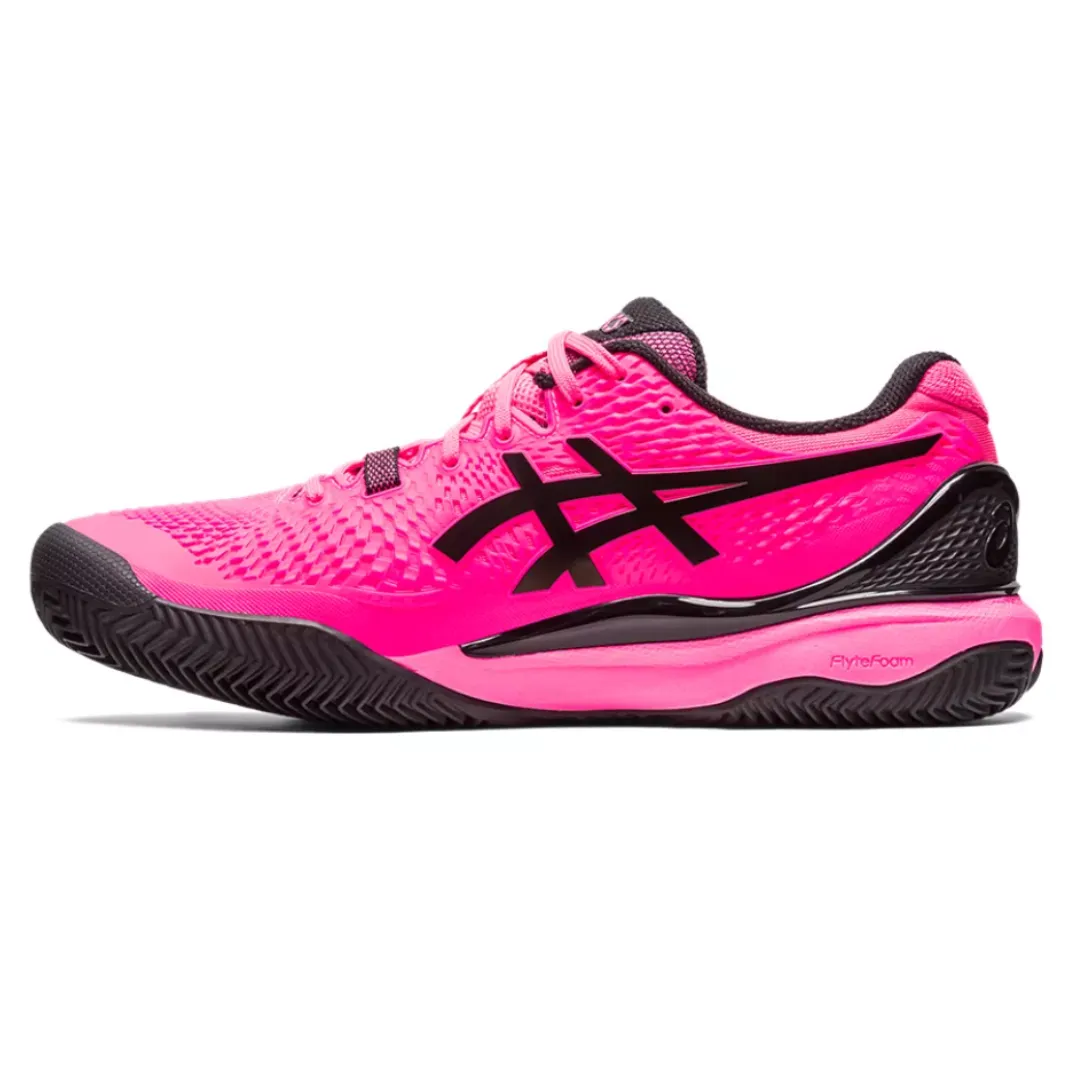 Asics Gel Resolution 9 Clay Men Tennis Shoes - Hot Pink/Black