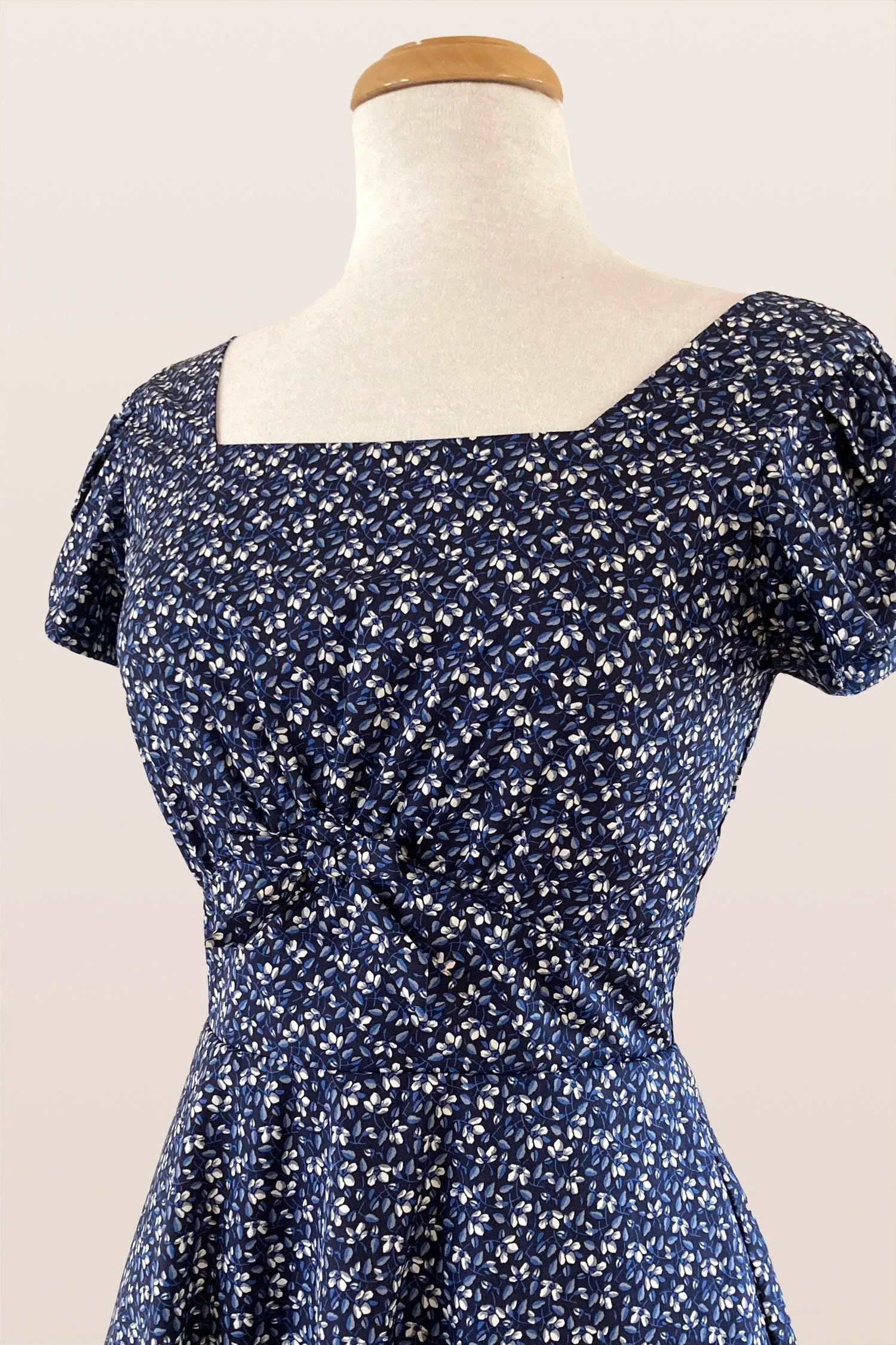 Astrid Navy & Cream Floral Dress