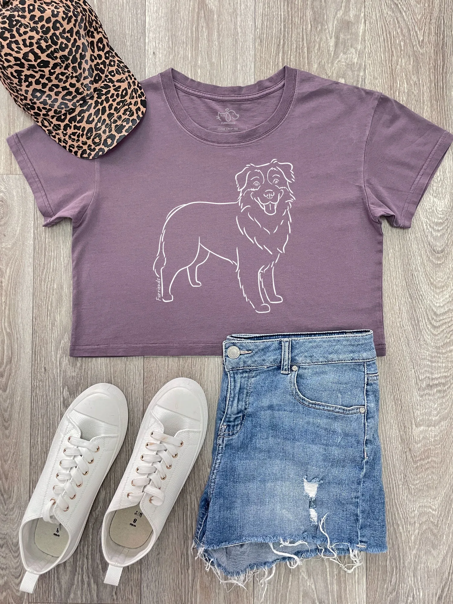 Australian Shepherd Annie Crop Tee