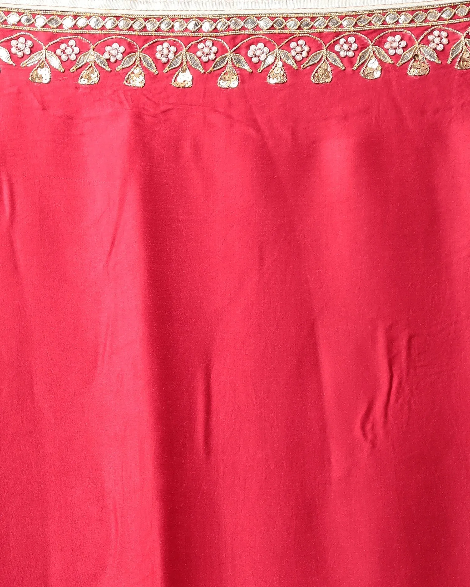 Bandhej Satin silk Saree with Gota Patti work.