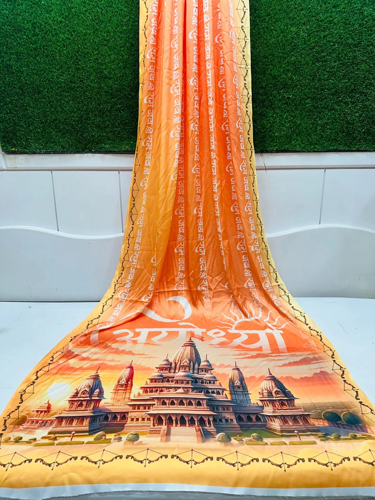 Beautiful Digital Print saree with Traditional touch Ayodhya Temple Special Edition-SOC001ATS