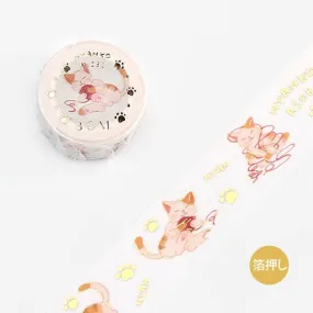 BGM Foil Stamping Cat & Ball of Yarn Masking Tape