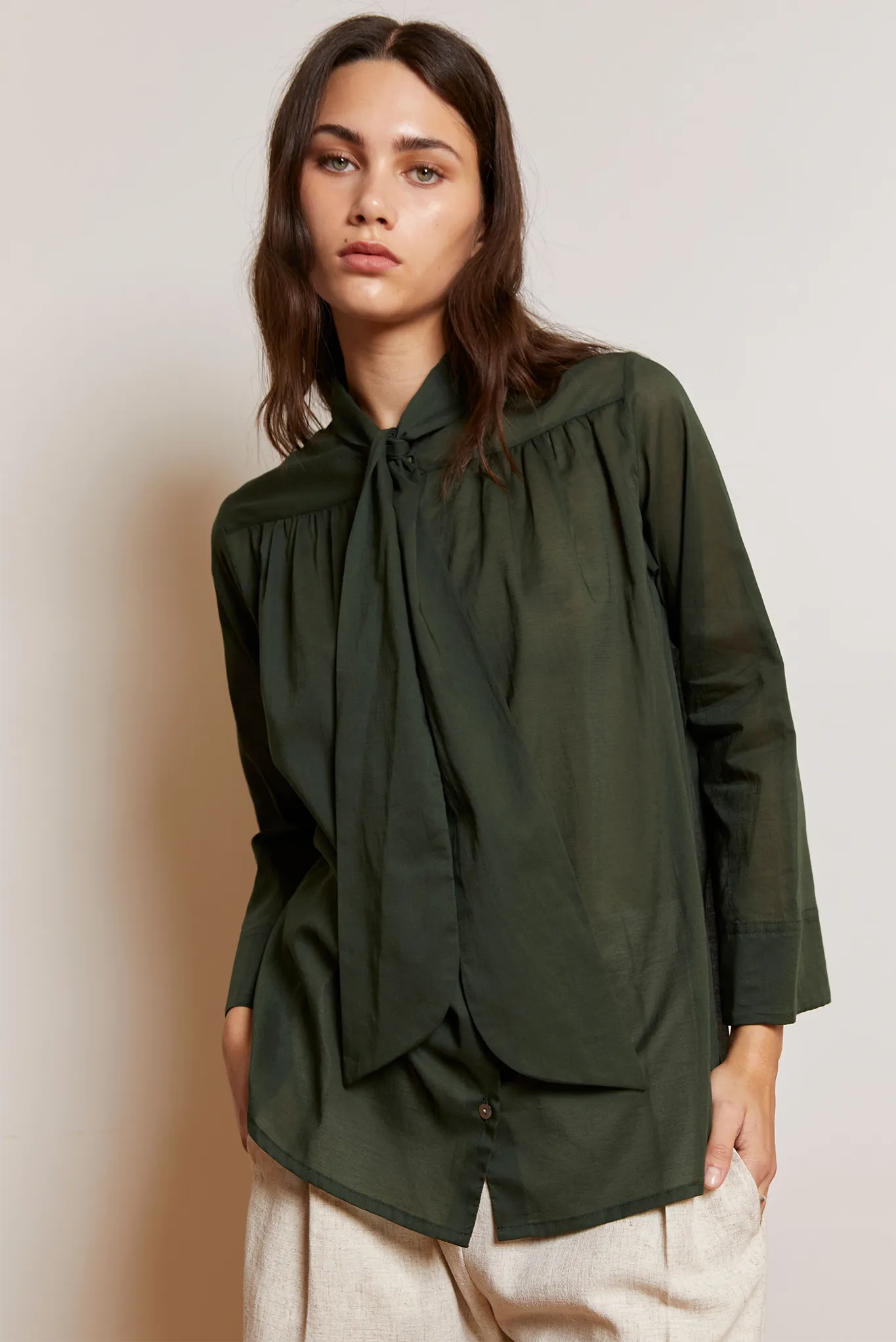 Bianca Blouse | Cotton Voile | Jungle