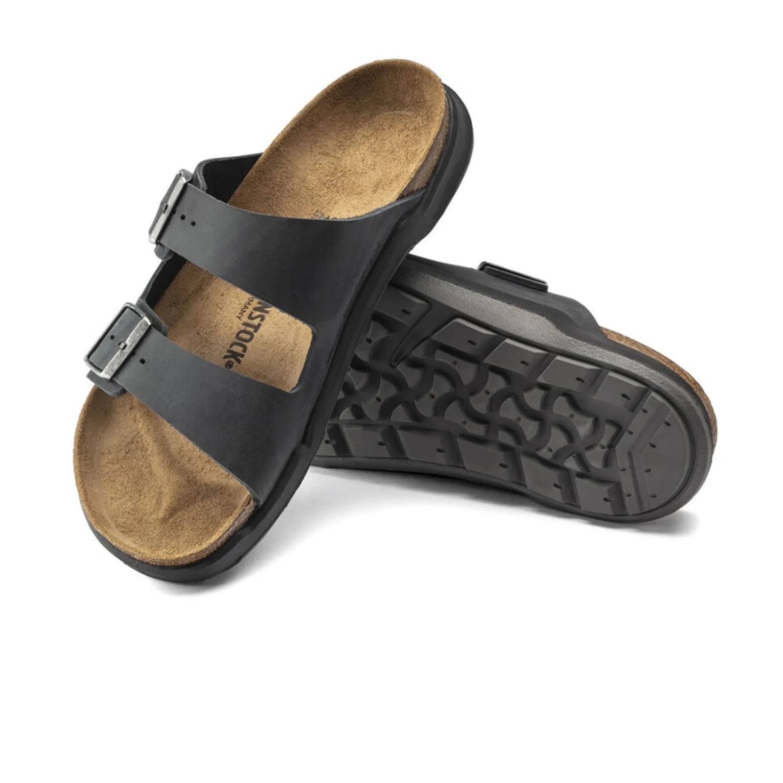 Birkenstock Arizona Crosstown Slide Sandal (Men) - Black Oiled Leather