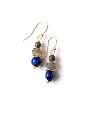 Blue Moon Stone Stack Dangles by Anne Vaughan