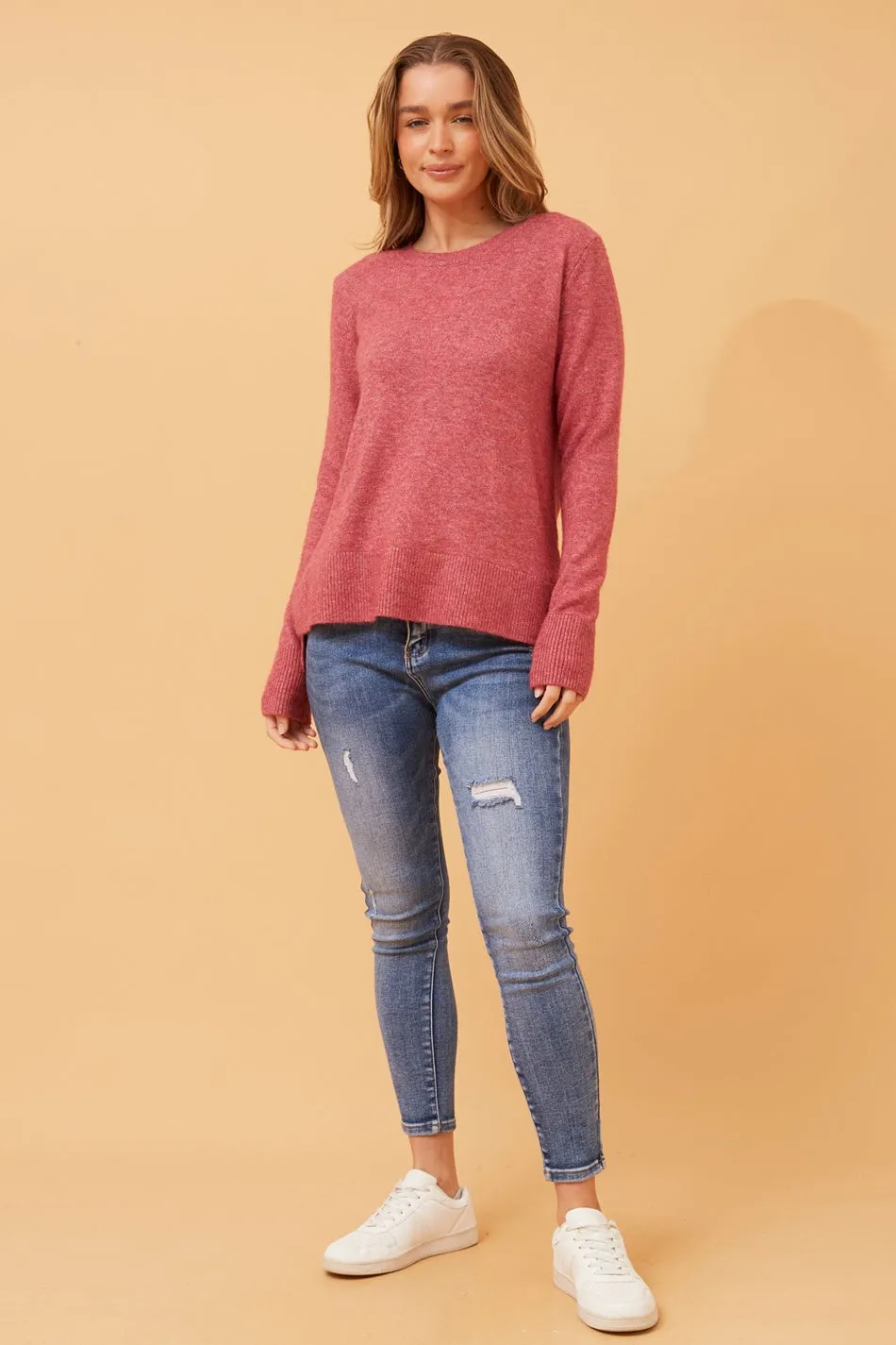 BRIONY HI LOW KNIT JUMPER