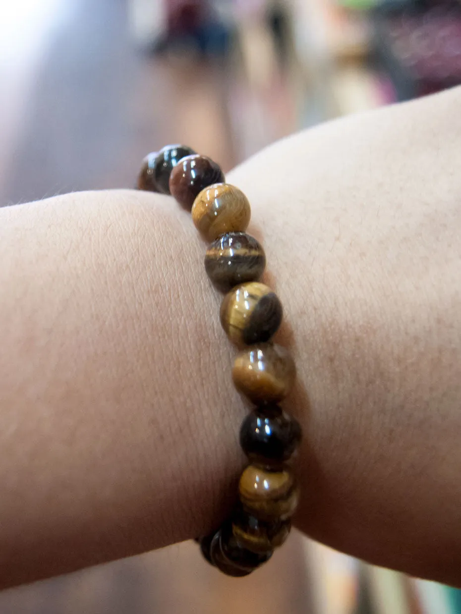 Brown Tiger's Eye Bead Bracelet