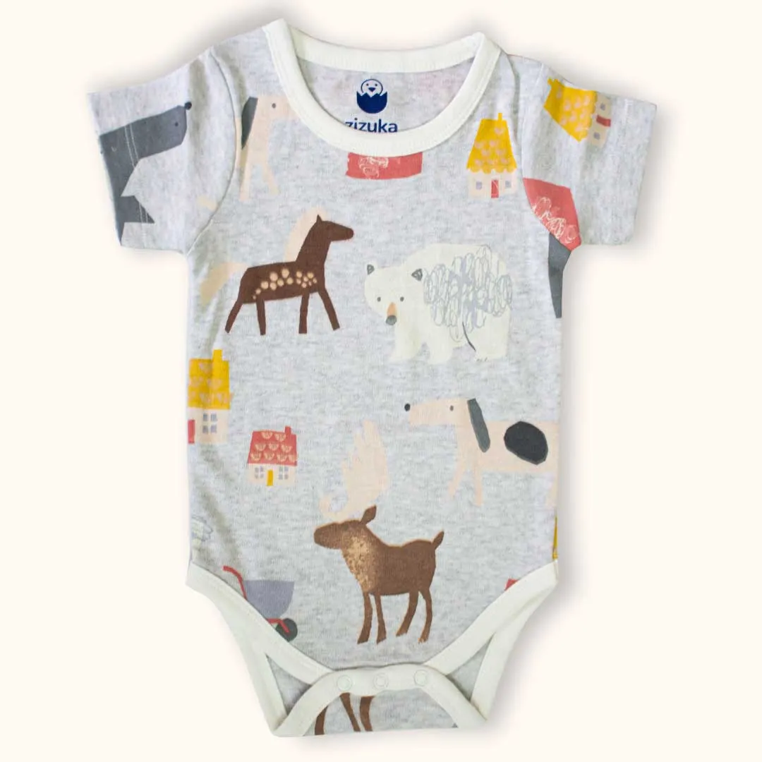 BUY 2 Pattern Printed Bodysuit/Onesie & Get 1 FREE - 100% Premium Cotton