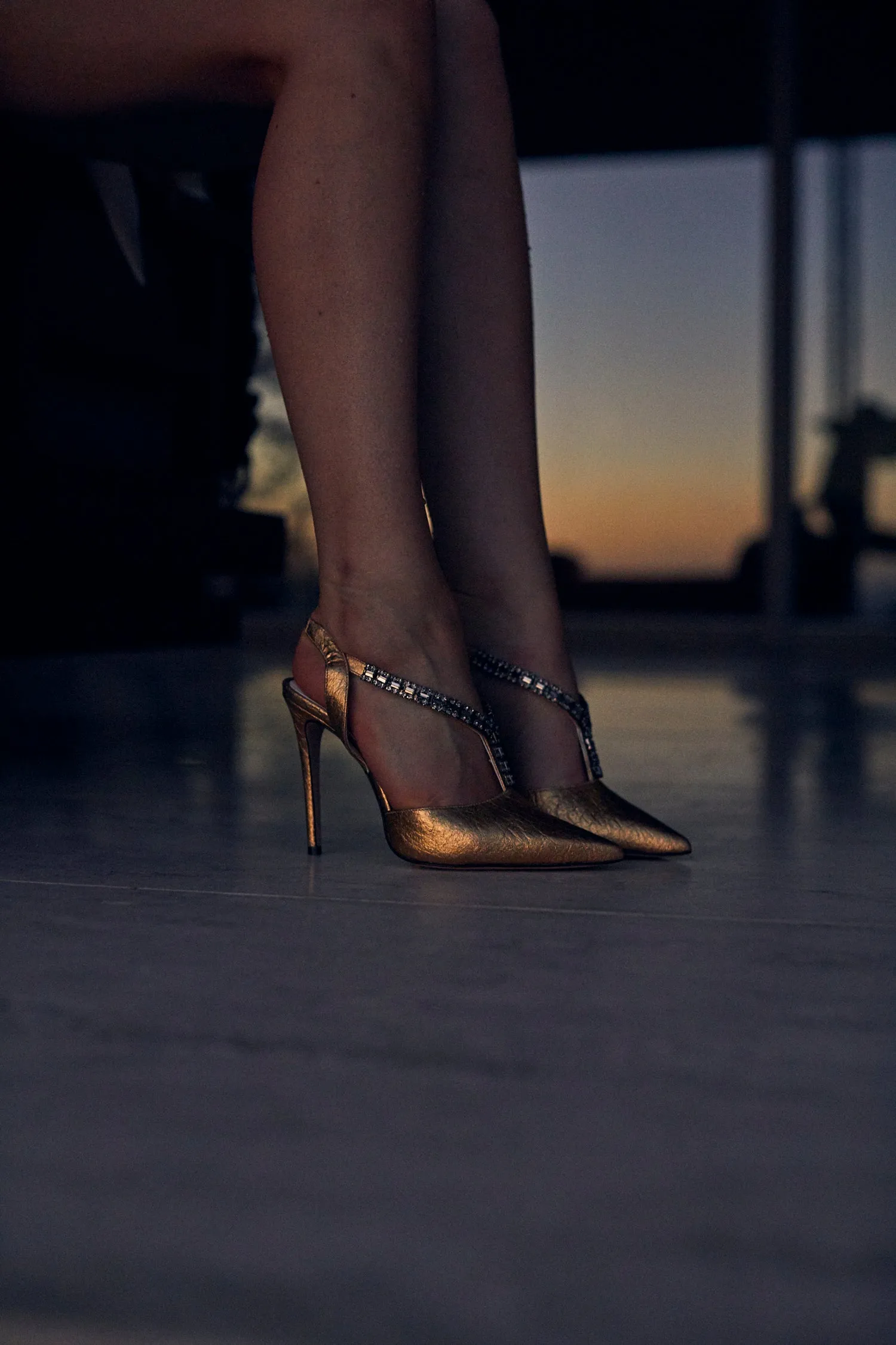 Celia Pumps in Gold