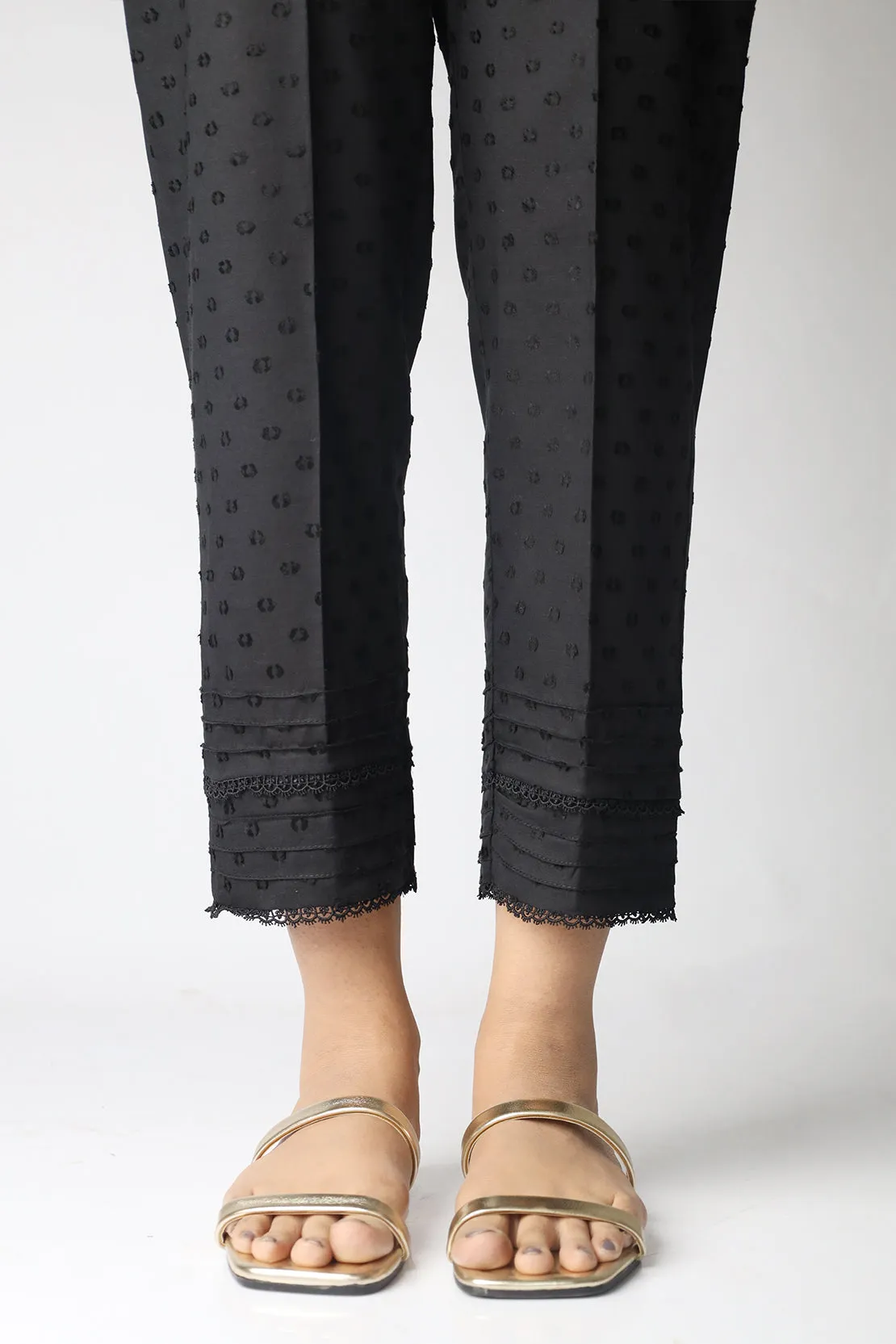 Cotton Jacquard Pants