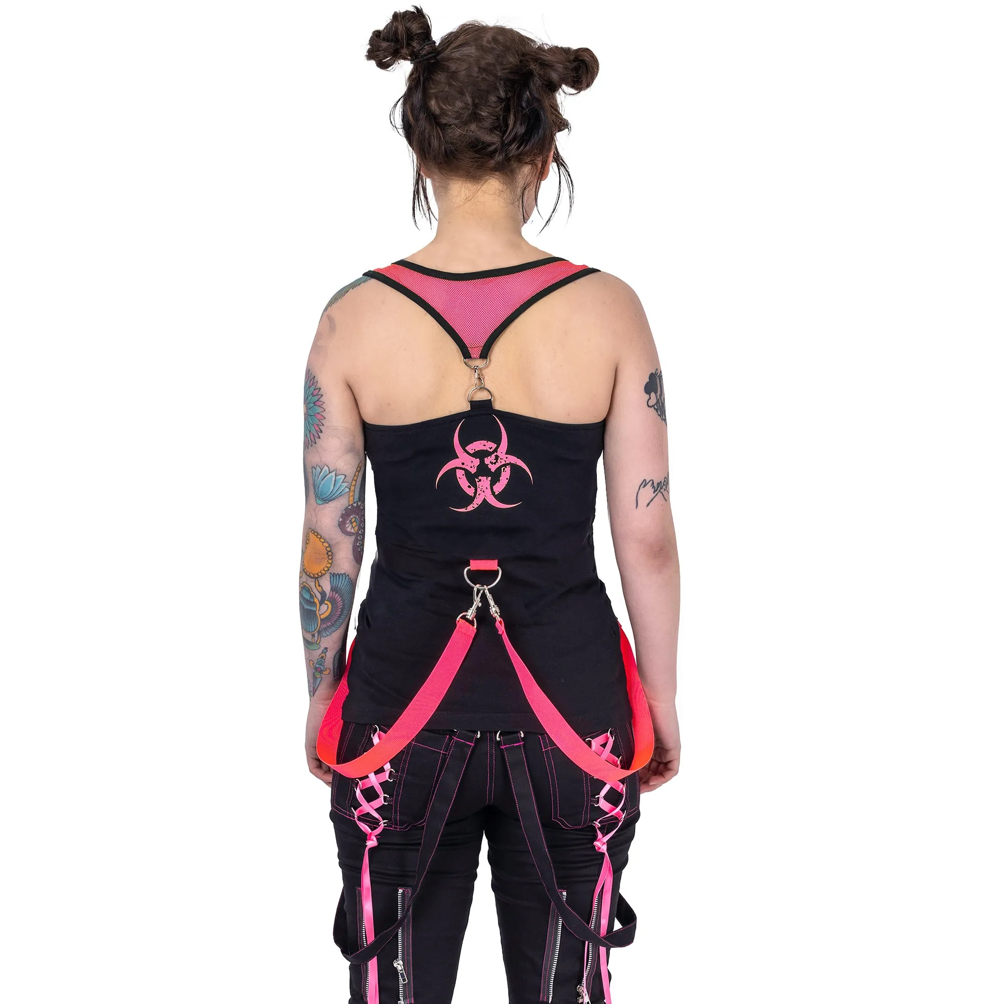 DANGER ZONE TOP - BLACK/PINK