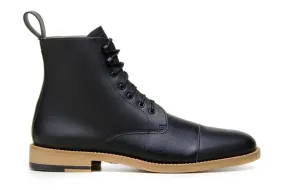 'Daniel' vegan men's lace-up boots by Ahimsa - black