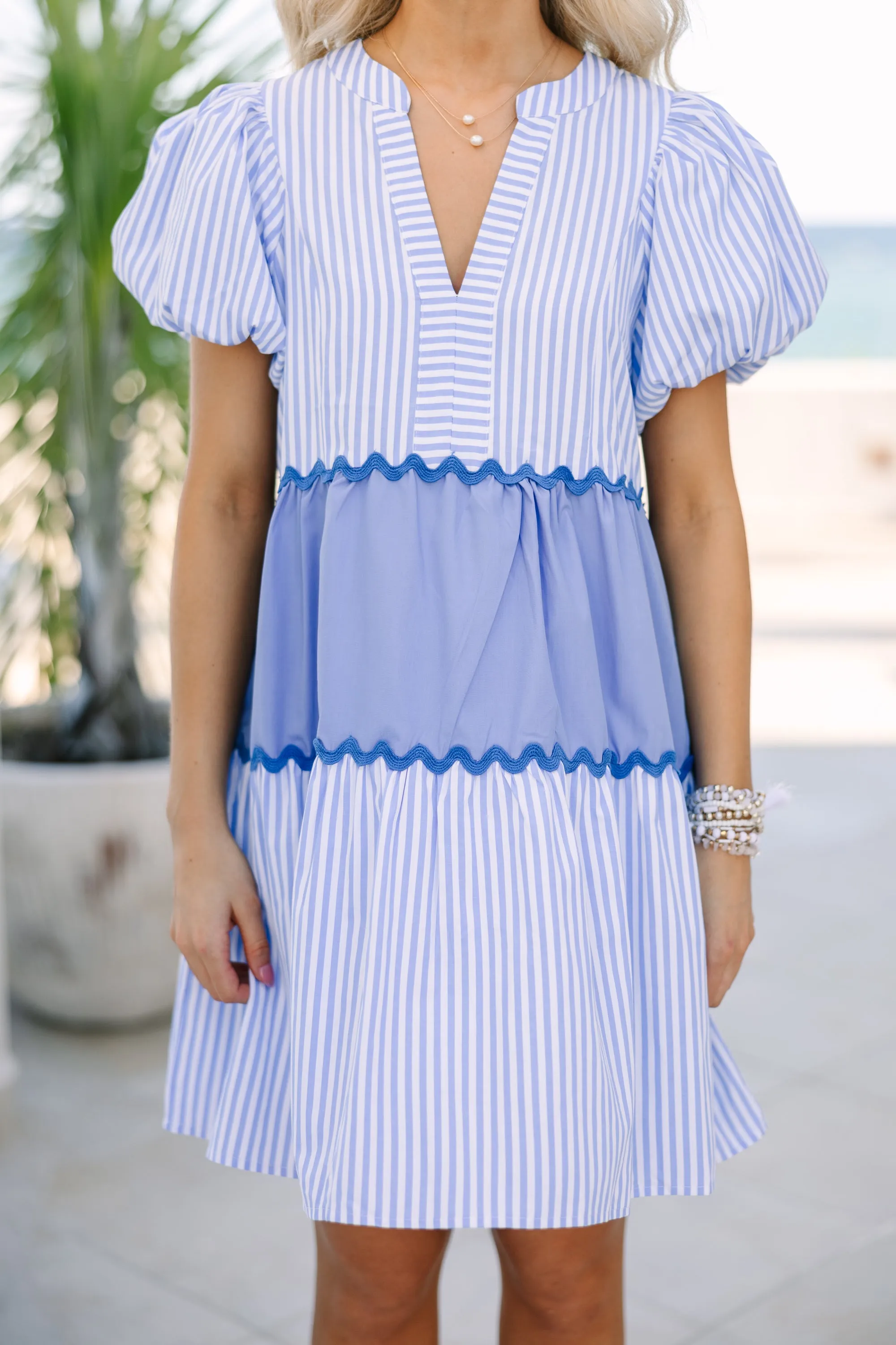 Day Dreamer Blue Striped Dress