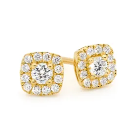 Diamond Halo Earrings