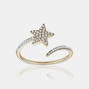 Diamond Shooting Star Ring