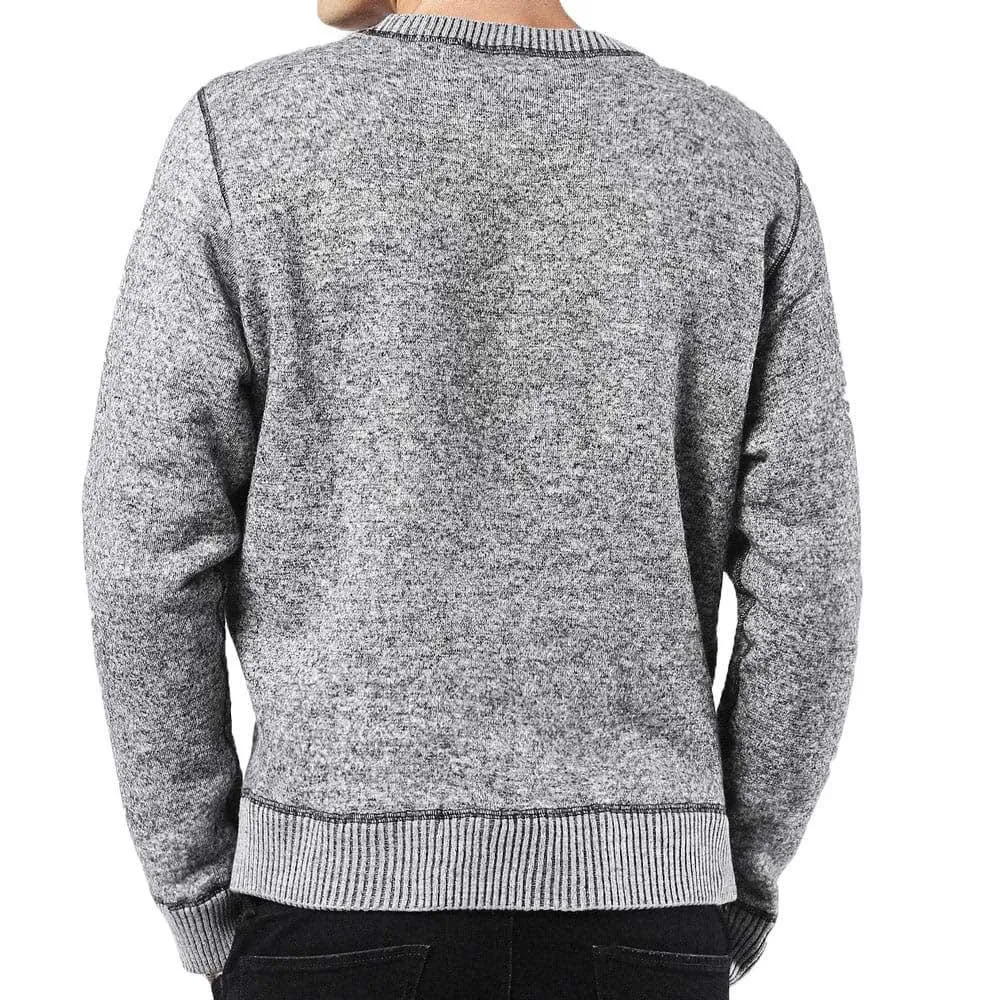 Diesel S-Real Crewneck Alpaca Wool Sweatshirt - Grey