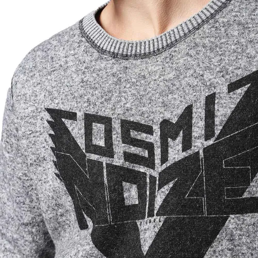 Diesel S-Real Crewneck Alpaca Wool Sweatshirt - Grey