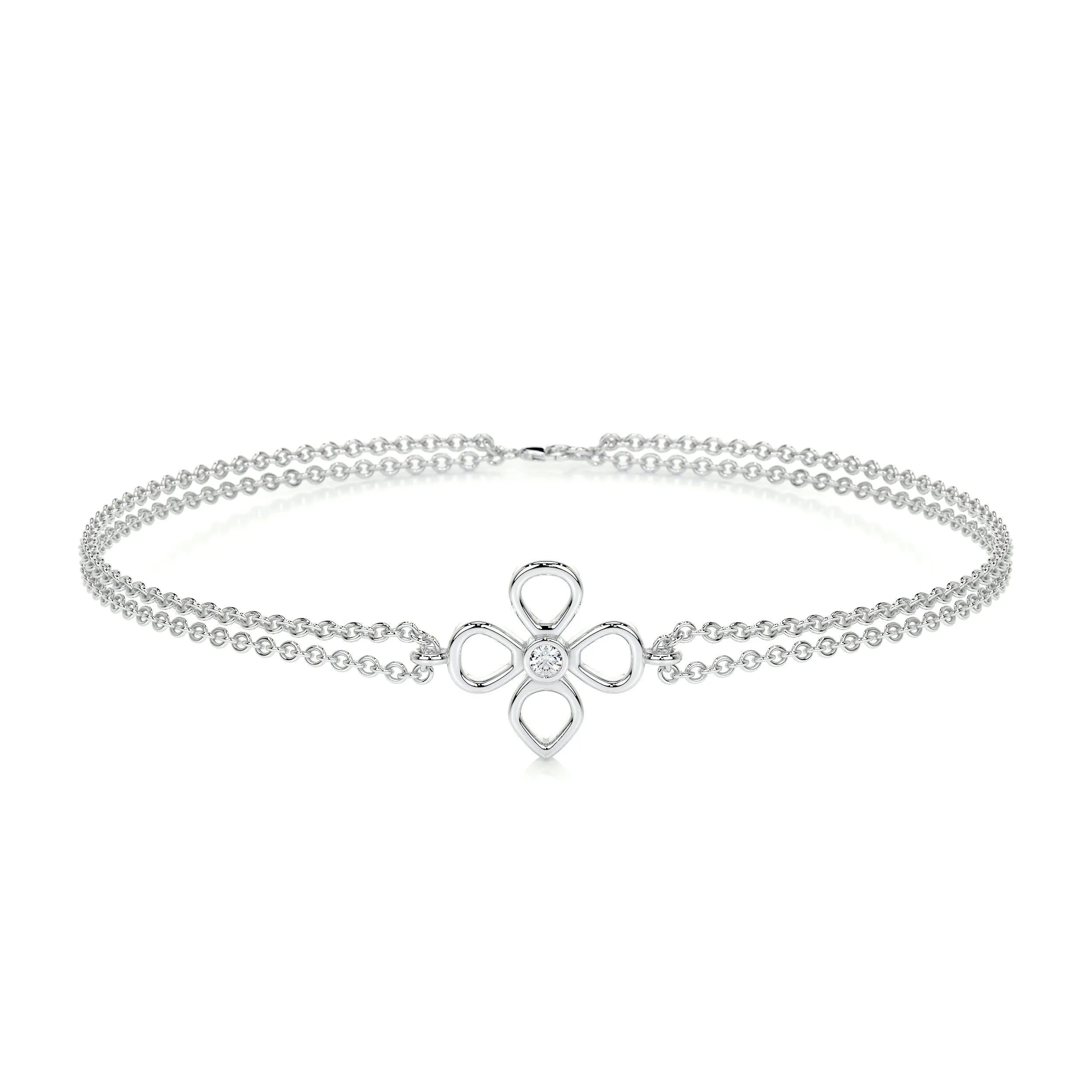 Dolores Lab Grown Diamonds Bracelet   (0.02 Carat) -14K White Gold