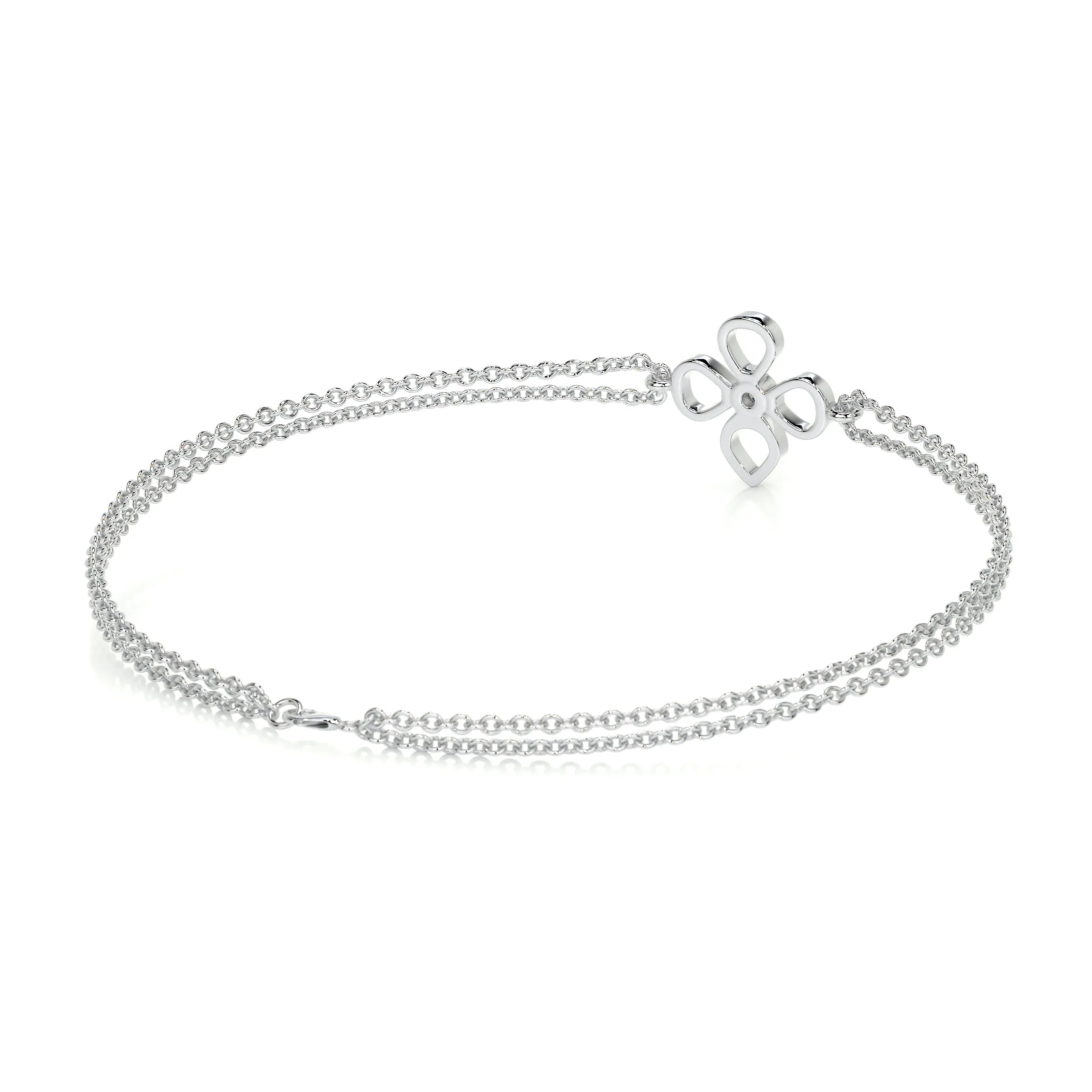 Dolores Lab Grown Diamonds Bracelet   (0.02 Carat) -14K White Gold