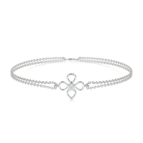 Dolores Lab Grown Diamonds Bracelet   (0.02 Carat) -14K White Gold