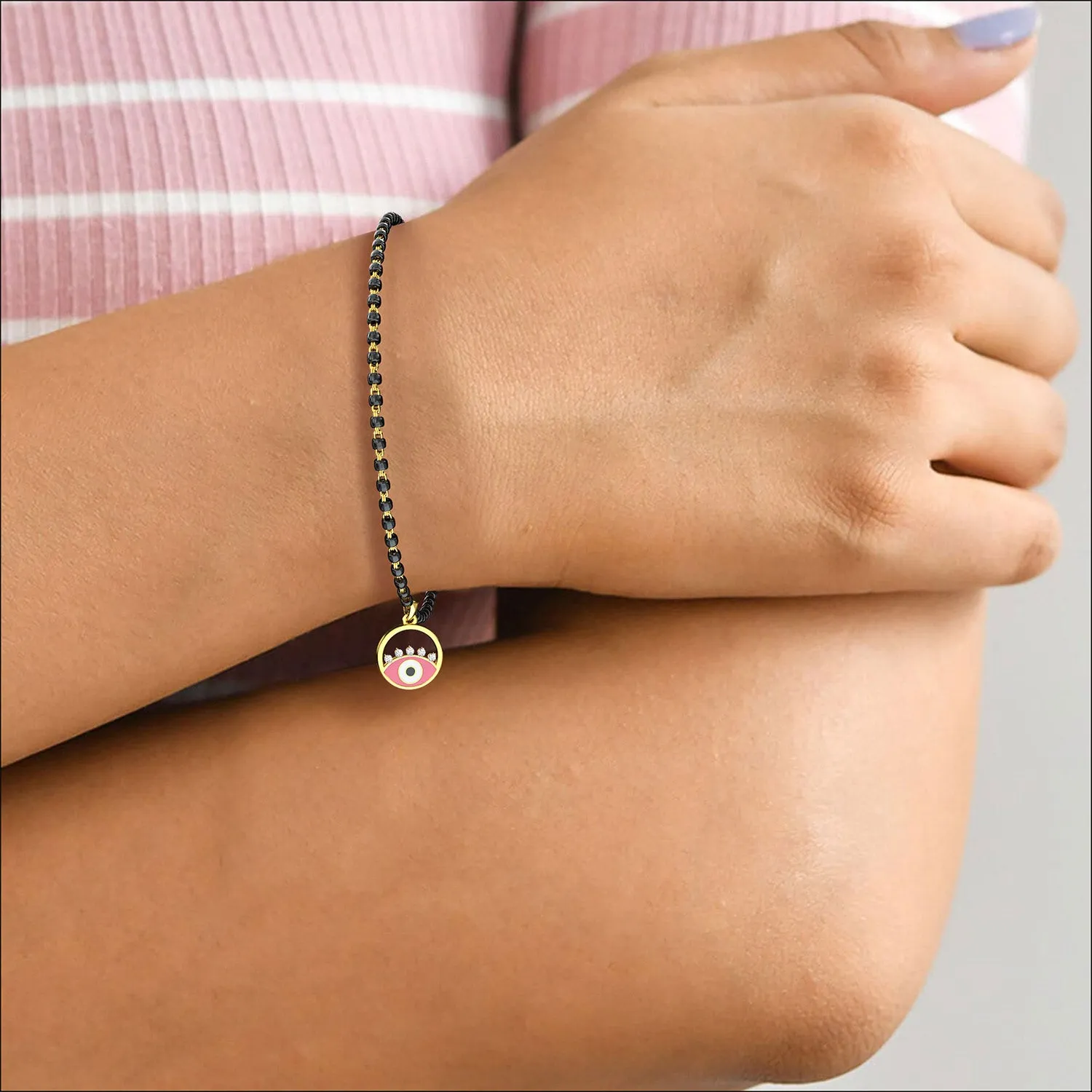 Ecrin Evil Eye Detachable Mangalsutra Bracelet