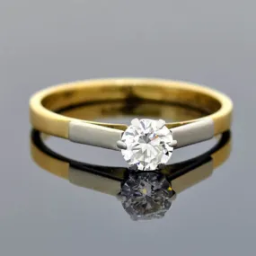 Edwardian 18kt/Platinum Diamond Engagement Ring 0.40ct