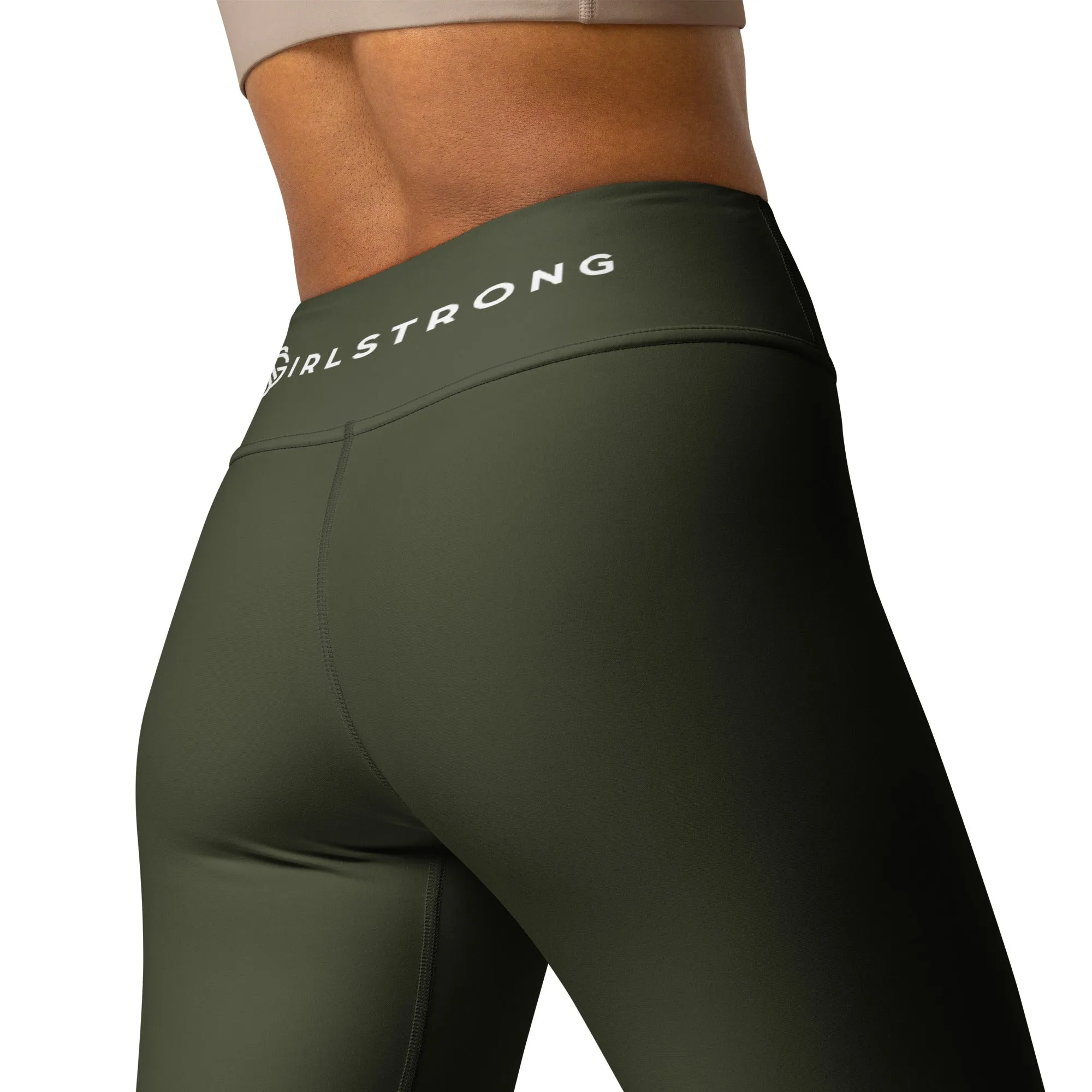 ELEVATED ESSENTIALS, BOOTY BOOSTING HIGH WAISTBAND LEGGING OLIVE