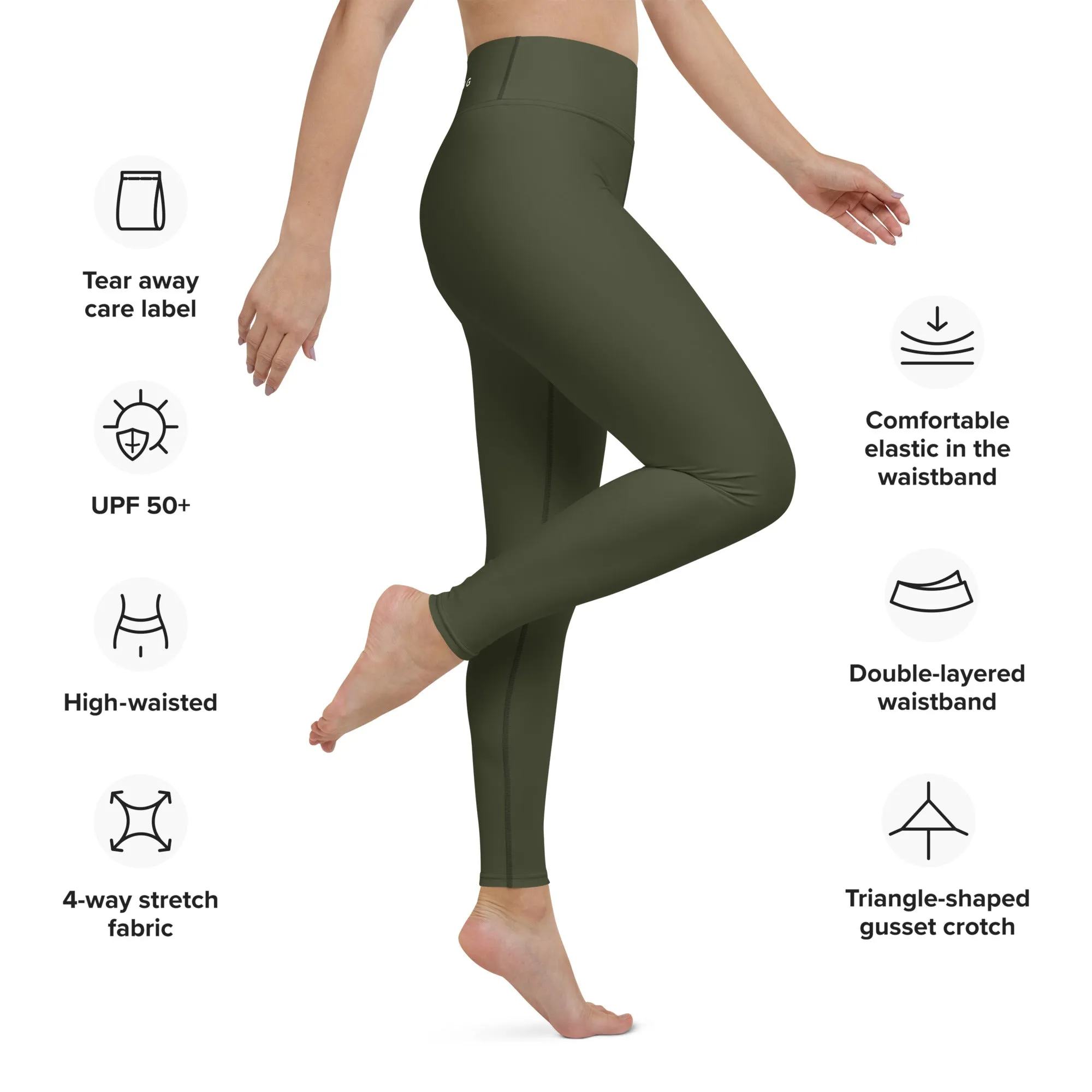 ELEVATED ESSENTIALS, BOOTY BOOSTING HIGH WAISTBAND LEGGING OLIVE